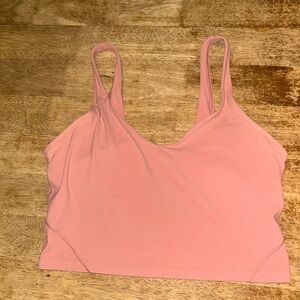 Pink Lululemon Align Cropped Tank Top
